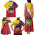 Colombia Coat Of Arms Family Matching Tank Maxi Dress and Hawaiian Shirt With Flag Style And Folk Pattern - Wonder Print Shop