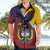 Colombia Coat Of Arms Hawaiian Shirt With Flag Style And Folk Pattern - Wonder Print Shop