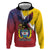 Colombia Coat Of Arms Hoodie With Flag Style And Folk Pattern - Wonder Print Shop