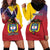 Colombia Coat Of Arms Hoodie Dress With Flag Style And Folk Pattern - Wonder Print Shop