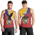 Colombia Coat Of Arms Men Tank Top With Flag Style And Folk Pattern - Wonder Print Shop