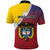 Colombia Coat Of Arms Polo Shirt With Flag Style And Folk Pattern - Wonder Print Shop