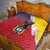 Colombia Coat Of Arms Quilt With Flag Style And Fork Partern