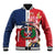 Personalized Dominican Republic Bayahbe Rose Baseball Jacket - Wonder Print Shop