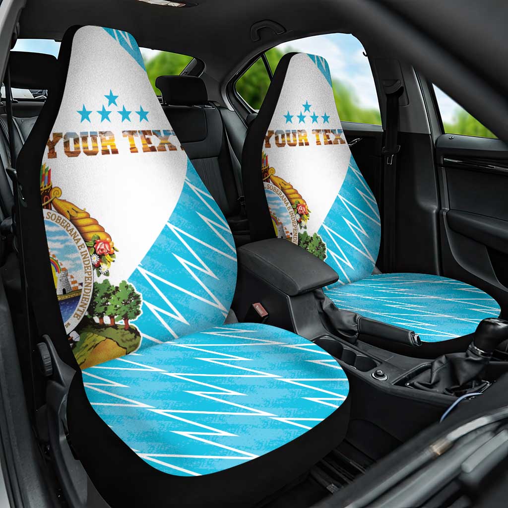 Personalized Honduras Coat Of Arms Car Seat Cover Flag Color Style - Wonder Print Shop