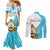 Personalized Honduras Coat Of Arms Couples Matching Mermaid Dress and Long Sleeve Button Shirt Flag Color Style