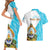 Personalized Honduras Coat Of Arms Couples Matching Short Sleeve Bodycon Dress and Hawaiian Shirt Flag Color Style - Wonder Print Shop