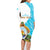 Personalized Honduras Coat Of Arms Family Matching Long Sleeve Bodycon Dress and Hawaiian Shirt Flag Color Style - Wonder Print Shop