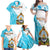 Personalized Honduras Coat Of Arms Family Matching Off Shoulder Maxi Dress and Hawaiian Shirt Flag Color Style - Wonder Print Shop