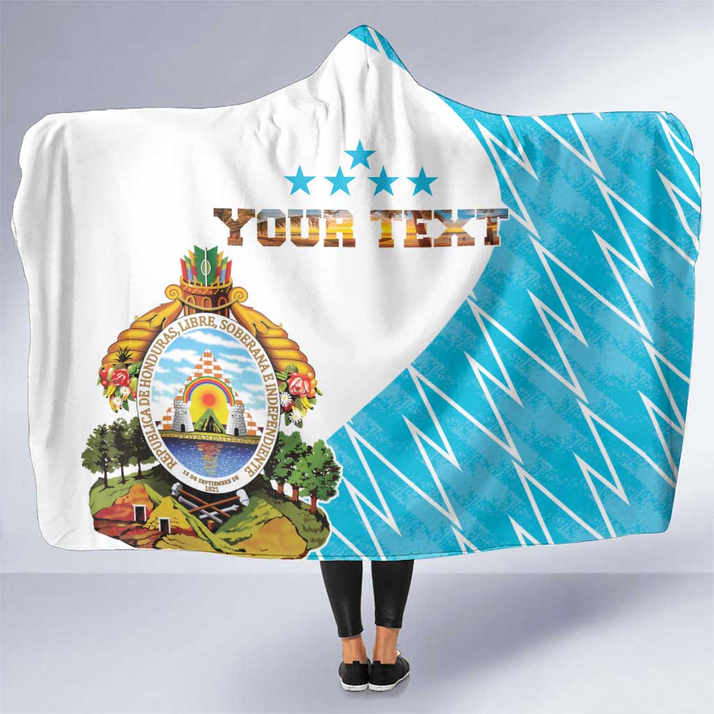 Personalized Honduras Coat Of Arms Hooded Blanket Flag Color Style