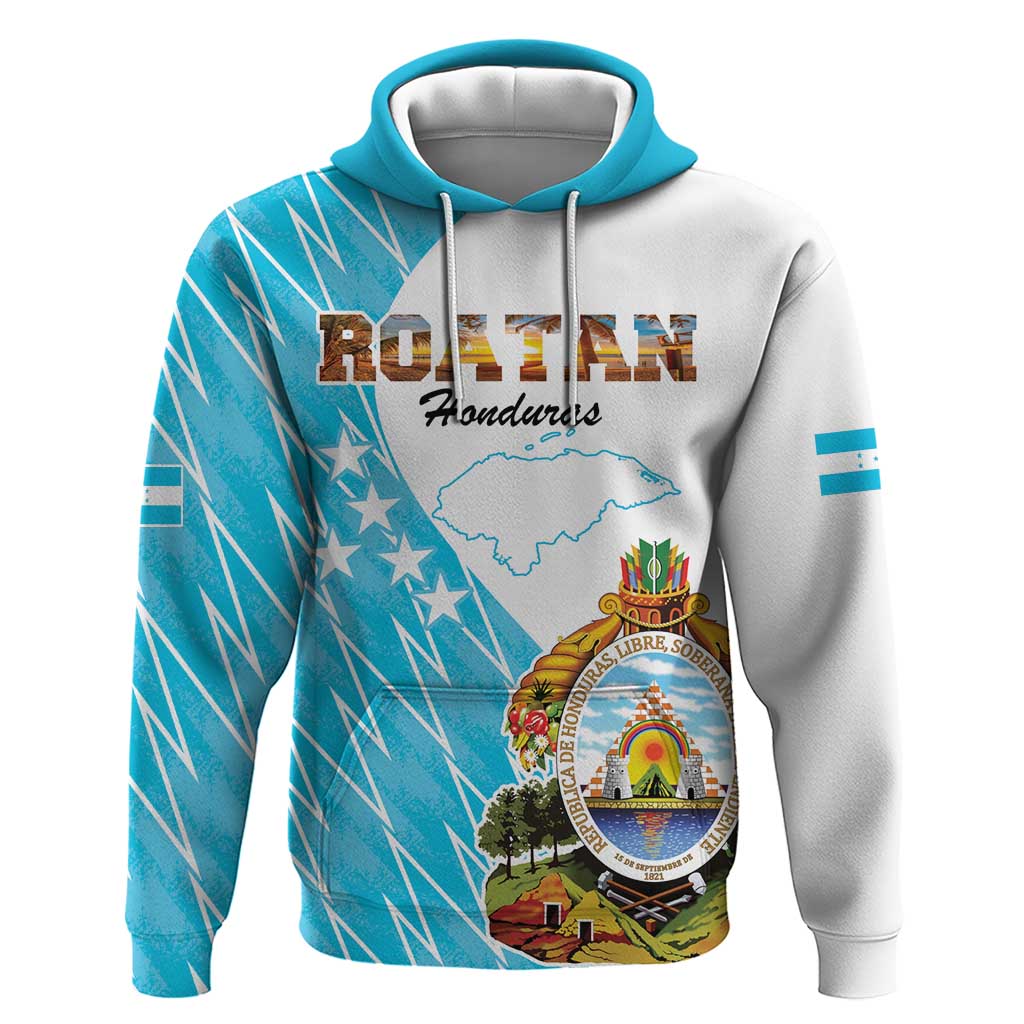 Personalized Honduras Coat Of Arms Hoodie Flag Color Style - Wonder Print Shop