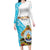 Personalized Honduras Coat Of Arms Long Sleeve Bodycon Dress Flag Color Style - Wonder Print Shop