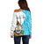 Personalized Honduras Coat Of Arms Off Shoulder Sweater Flag Color Style - Wonder Print Shop