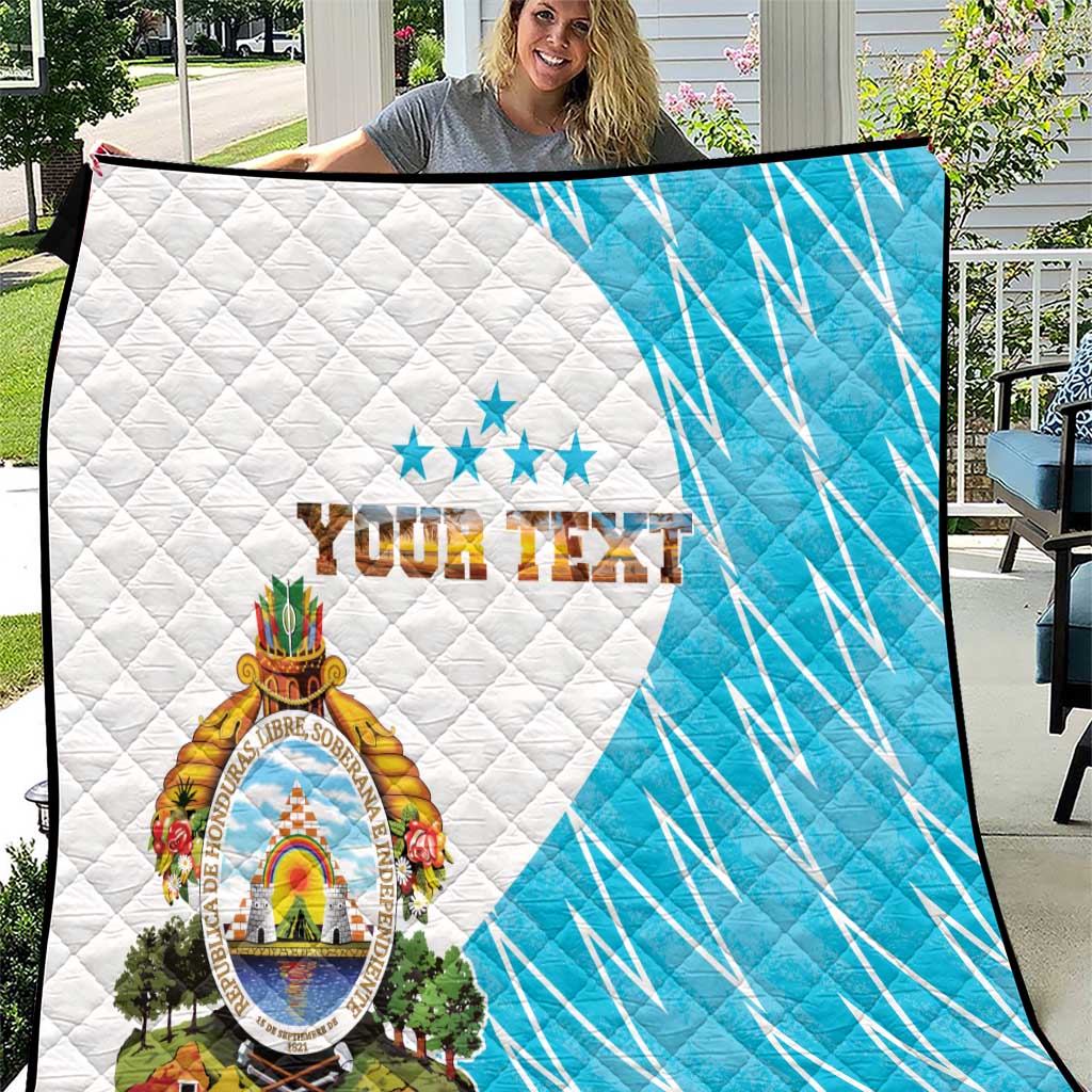 Personalized Honduras Coat Of Arms Quilt Flag Color Style