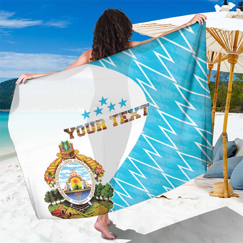 Personalized Honduras Coat Of Arms Sarong Flag Color Style - Wonder Print Shop