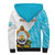 Personalized Honduras Coat Of Arms Sherpa Hoodie Flag Color Style - Wonder Print Shop