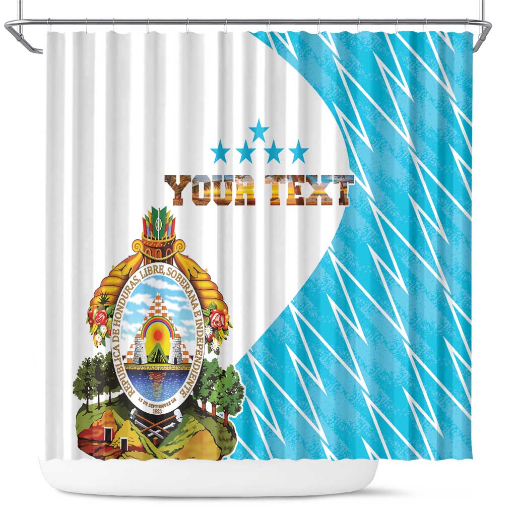 Personalized Honduras Coat Of Arms Shower Curtain Flag Color Style