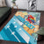 Personalized Roatan Honduras Area Rug Scarlet Macaw With Hibiscus Flowers - Wonder Print Shop