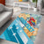 Personalized Roatan Honduras Area Rug Scarlet Macaw With Hibiscus Flowers - Wonder Print Shop