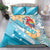 Personalized Roatan Honduras Bedding Set Scarlet Macaw With Hibiscus Flowers - Wonder Print Shop