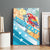 Personalized Roatan Honduras Canvas Wall Art Scarlet Macaw With Hibiscus Flowers - Wonder Print Shop