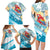 Personalized Roatan Honduras Family Matching Long Sleeve Bodycon Dress and Hawaiian Shirt Scarlet Macaw With Hibiscus Flowers - Wonder Print Shop