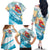 Personalized Roatan Honduras Family Matching Off The Shoulder Long Sleeve Dress and Hawaiian Shirt Scarlet Macaw With Hibiscus Flowers - Wonder Print Shop