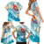 Personalized Roatan Honduras Family Matching Short Sleeve Bodycon Dress and Hawaiian Shirt Scarlet Macaw With Hibiscus Flowers - Wonder Print Shop