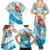 Personalized Roatan Honduras Family Matching Summer Maxi Dress and Hawaiian Shirt Scarlet Macaw With Hibiscus Flowers - Wonder Print Shop