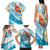 Personalized Roatan Honduras Family Matching Tank Maxi Dress and Hawaiian Shirt Scarlet Macaw With Hibiscus Flowers - Wonder Print Shop