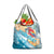 Personalized Roatan Honduras Grocery Bag Scarlet Macaw With Hibiscus Flowers