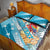 Personalized Roatan Honduras Quilt Bed Set Scarlet Macaw With Hibiscus Flowers - Wonder Print Shop