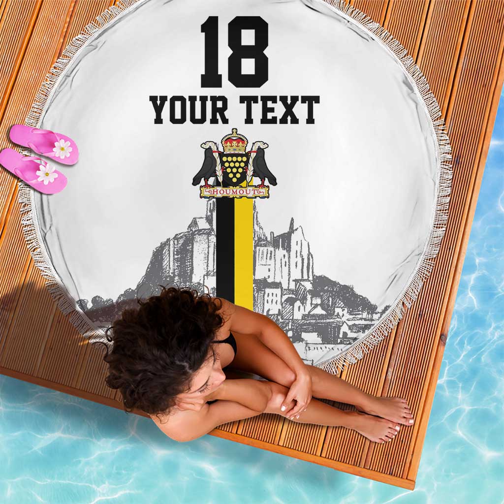 Custom Cornwall Football Beach Blanket Mont Saint Michel - Wonder Print Shop