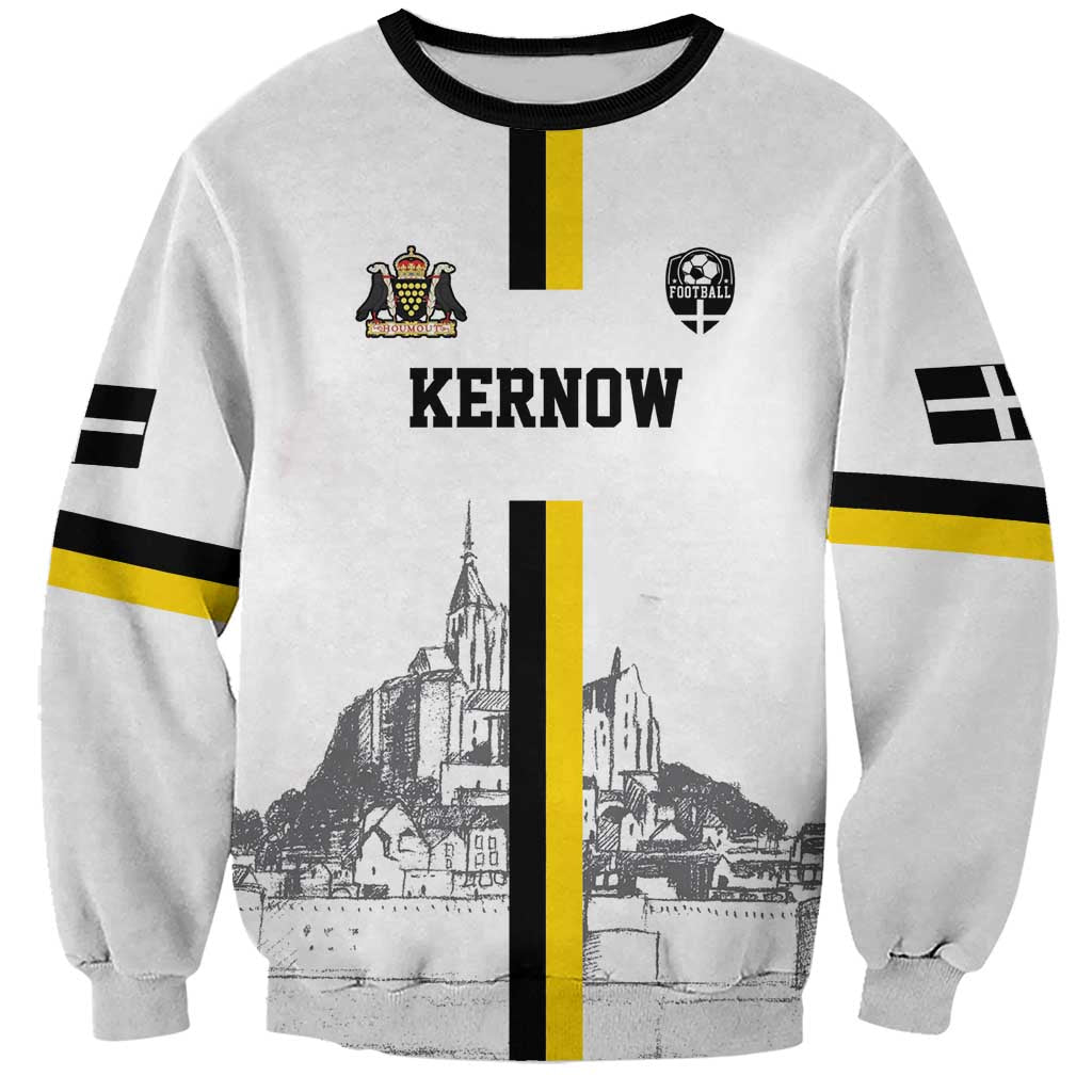Custom Cornwall Football Sweatshirt Mont Saint Michel - Wonder Print Shop