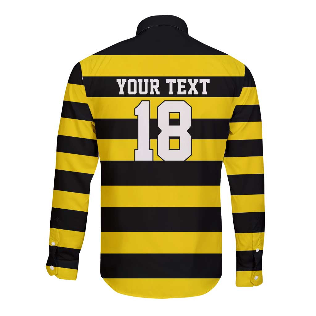 Custom Cornwall Rugby Long Sleeve Button Shirt One and All - Wonder Print Shop