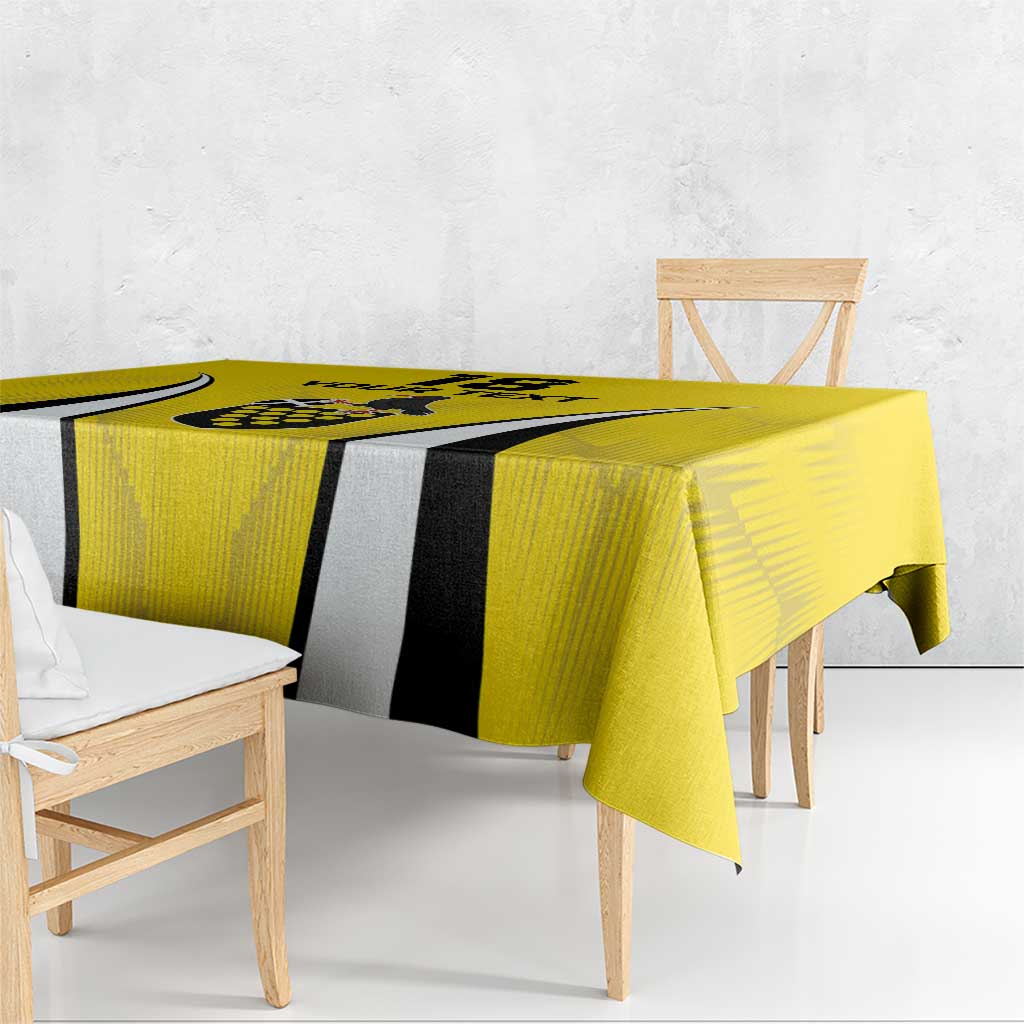 Custom Cornwall Rugby Tablecloth Cornish Chough Go Champion - Wonder Print Shop
