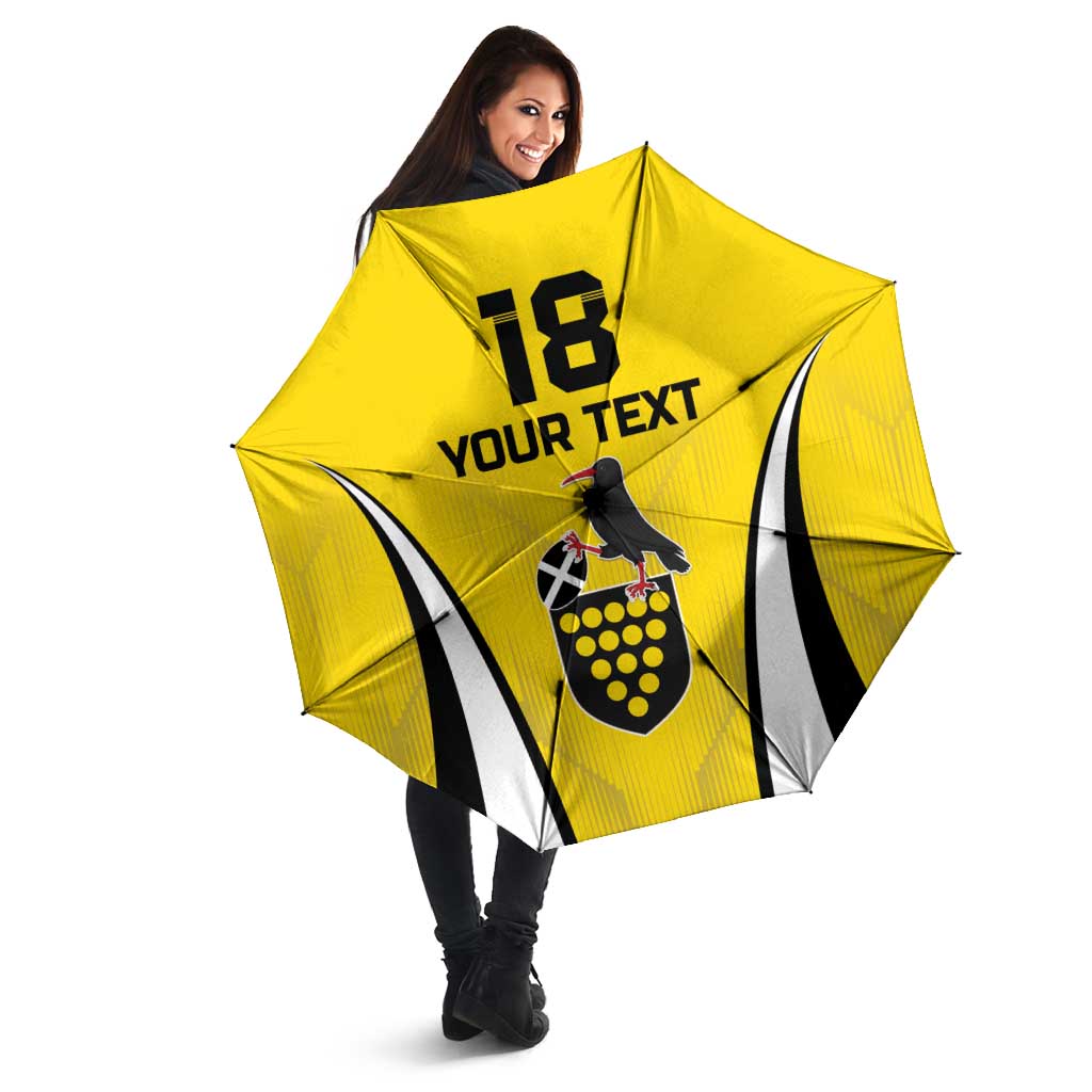 Custom Cornwall Rugby Umbrella Cornish Chough Go Champion - Wonder Print Shop
