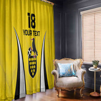 Custom Cornwall Rugby Window Curtain Cornish Chough Go Champion - Wonder Print Shop