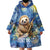 Sloth Starry Night Wearable Blanket Hoodie I'm Not Lazy