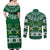 Saudi Arabia Christmas Couples Matching Off Shoulder Maxi Dress and Long Sleeve Button Shirt Coat Of Arms Milad Mubarak - Wonder Print Shop