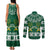 Saudi Arabia Christmas Couples Matching Tank Maxi Dress and Long Sleeve Button Shirt Coat Of Arms Milad Mubarak - Wonder Print Shop