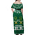 Saudi Arabia Christmas Family Matching Off Shoulder Maxi Dress and Hawaiian Shirt Coat Of Arms Milad Mubarak - Wonder Print Shop