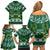 Saudi Arabia Christmas Family Matching Off Shoulder Short Dress and Hawaiian Shirt Coat Of Arms Milad Mubarak - Wonder Print Shop