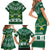 Saudi Arabia Christmas Family Matching Short Sleeve Bodycon Dress and Hawaiian Shirt Coat Of Arms Milad Mubarak - Wonder Print Shop