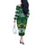 Saudi Arabia Christmas Off The Shoulder Long Sleeve Dress Coat Of Arms Milad Mubarak - Wonder Print Shop