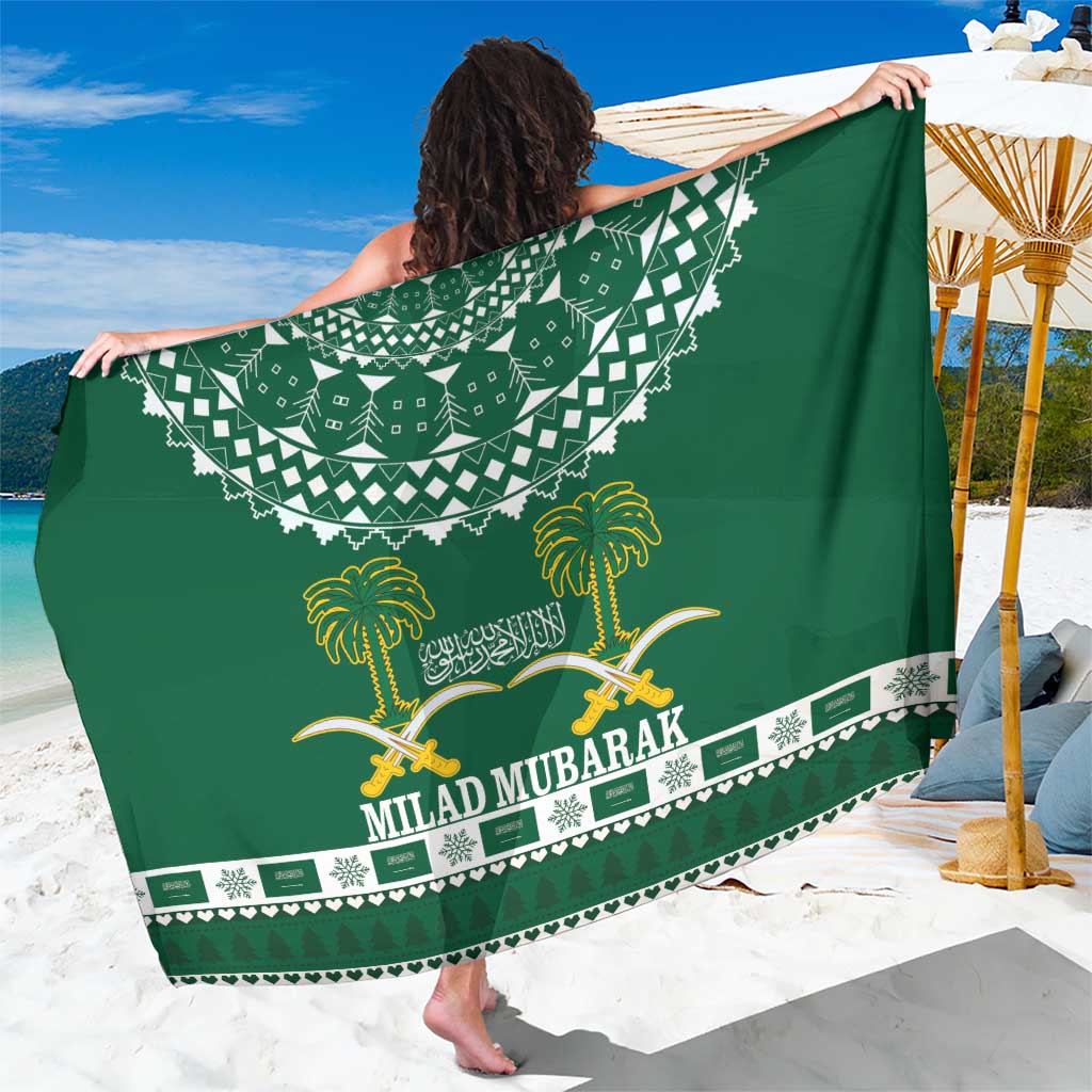 Saudi Arabia Christmas Sarong Coat Of Arms Milad Mubarak