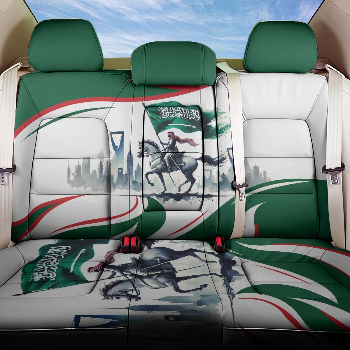 Saudi Arabia Horse Riders Back Car Seat Cover Arab Style - Wonder Print Shop