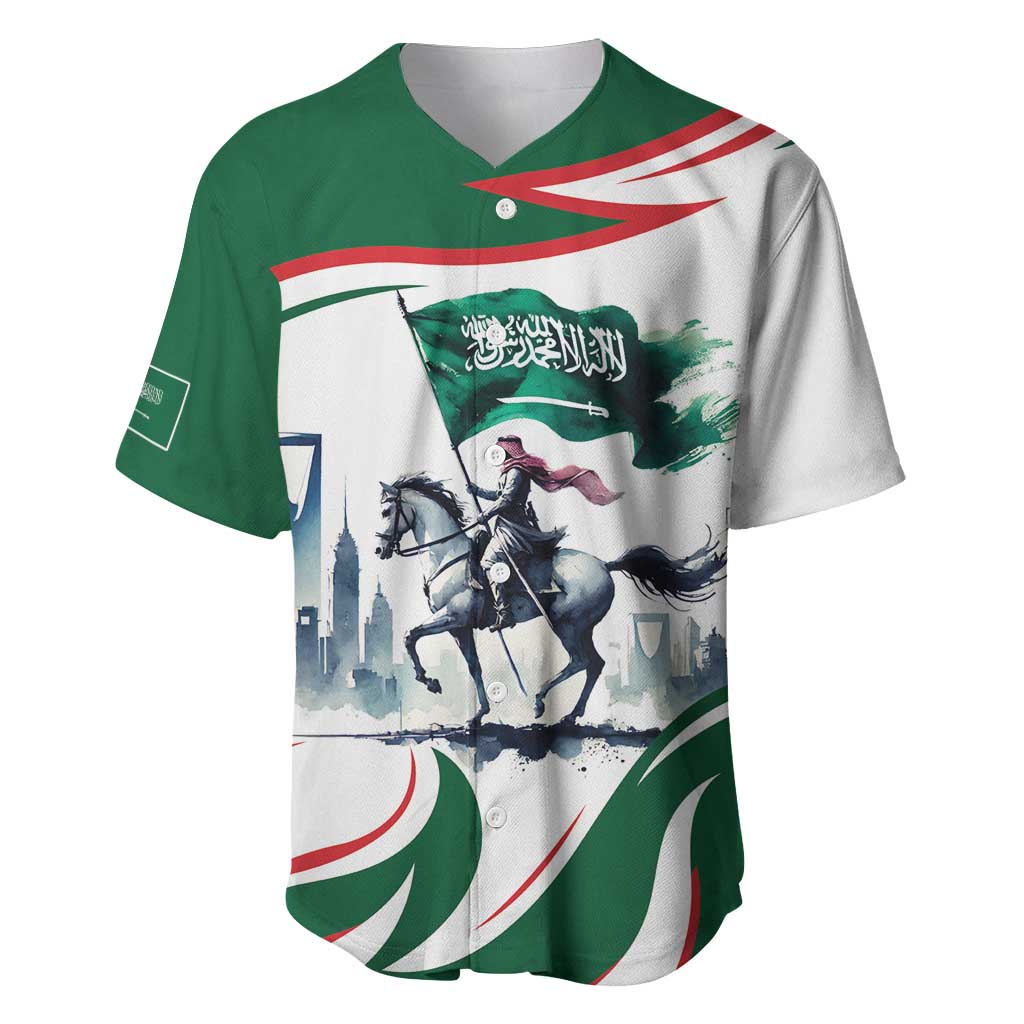 Saudi Arabia Horse Riders Baseball Jersey Arab Style - Wonder Print Shop