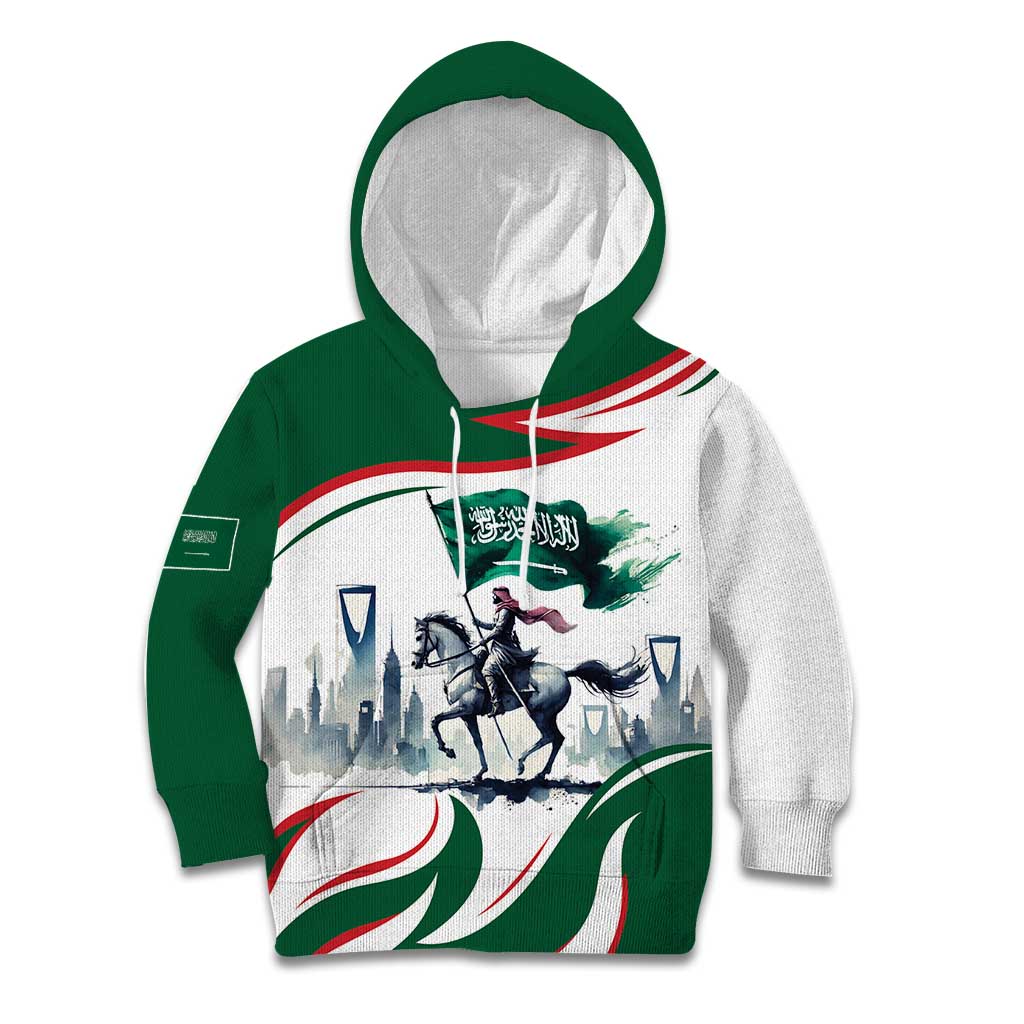 Saudi Arabia Horse Riders Kid Hoodie Arab Style - Wonder Print Shop