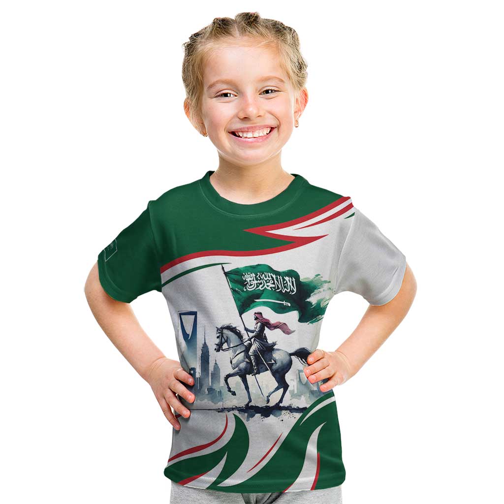 Saudi Arabia Horse Riders Kid T Shirt Arab Style - Wonder Print Shop